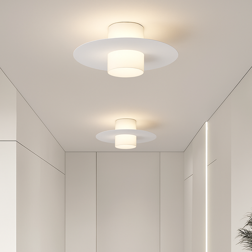 Plafonnier Led allée couloir couloir lustre moderne plafonnier pour salon salle à manger cuisine chambre noir blanc - vue 4 sur 6