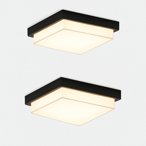 plafonnier led carré étanche pour extérieur jardin porche mur