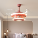 Creative carousel LED ceiling light for girls