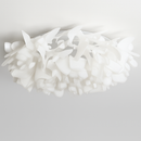Plafonnier LED chic nordique fleurs blanches