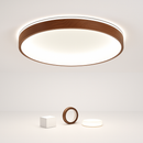 Modern minimalist large LED wood grain circular ceiling light