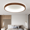 Modern minimalist large LED wood grain circular ceiling light