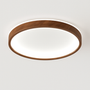 Modern minimalist large LED wood grain circular ceiling light
