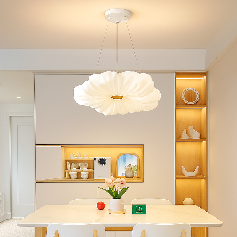 plafonnier led décoratif en forme de fleur style nordique