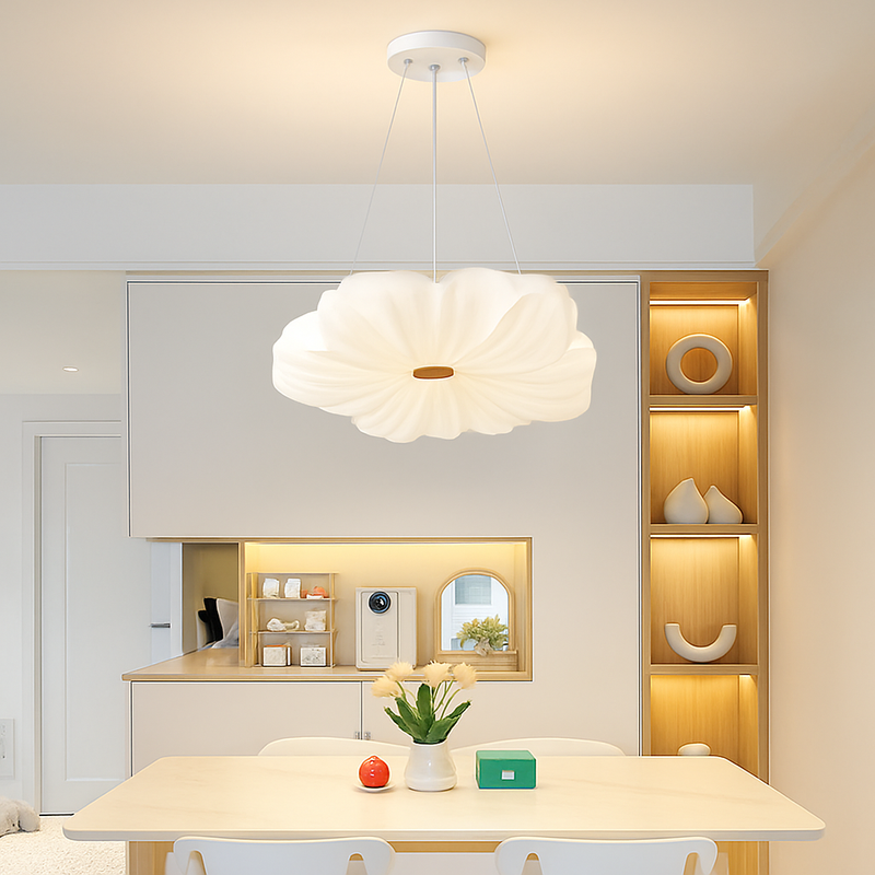 plafonnier led décoratif en forme de fleur style nordique