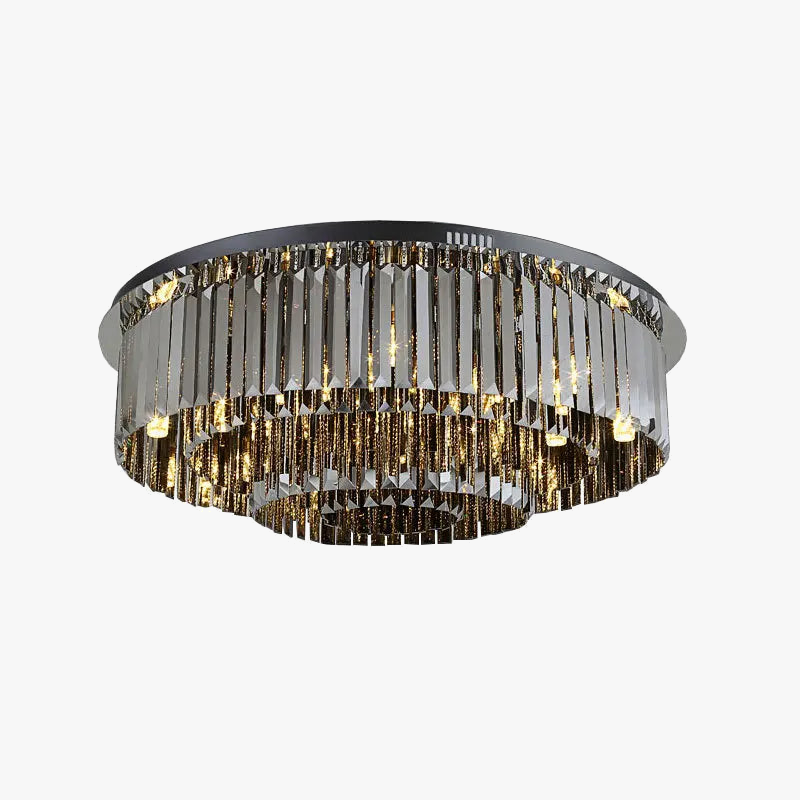 plafonnier led de luxe en cristal rond moderne