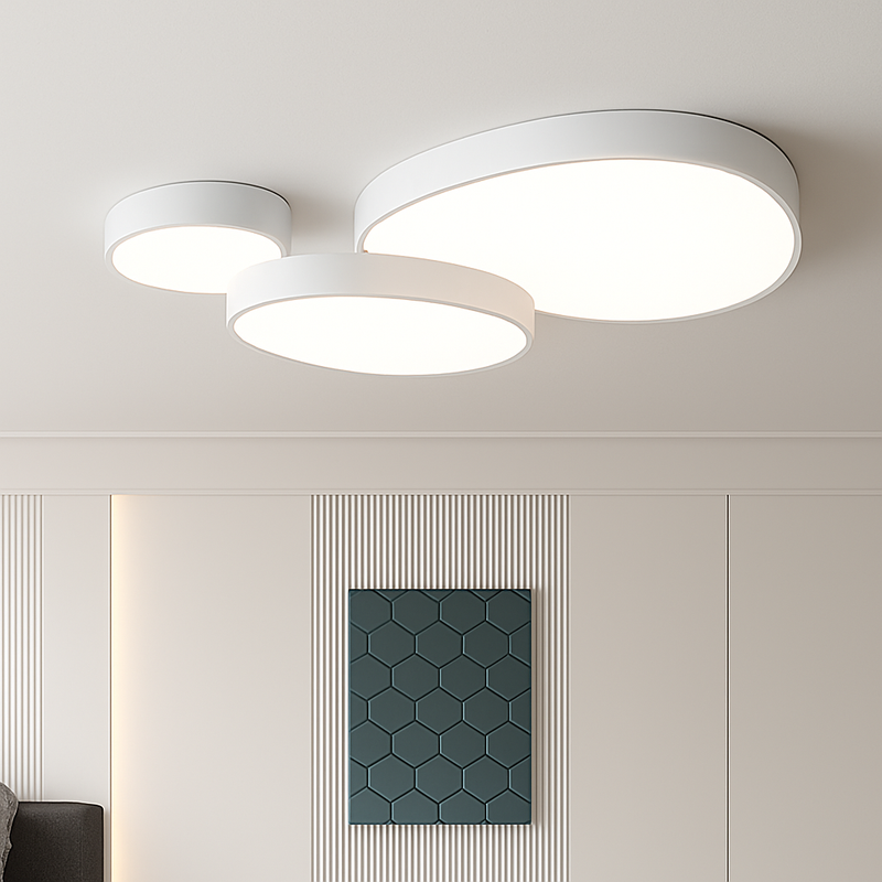 Plafonnier LED design décorative led noir blanc