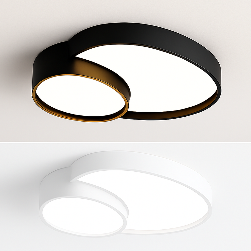 Plafonnier LED design décorative led noir blanc
