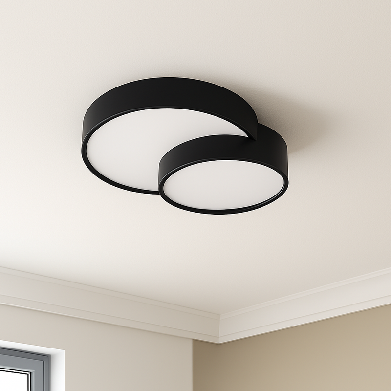 Plafonnier LED design décorative led noir blanc