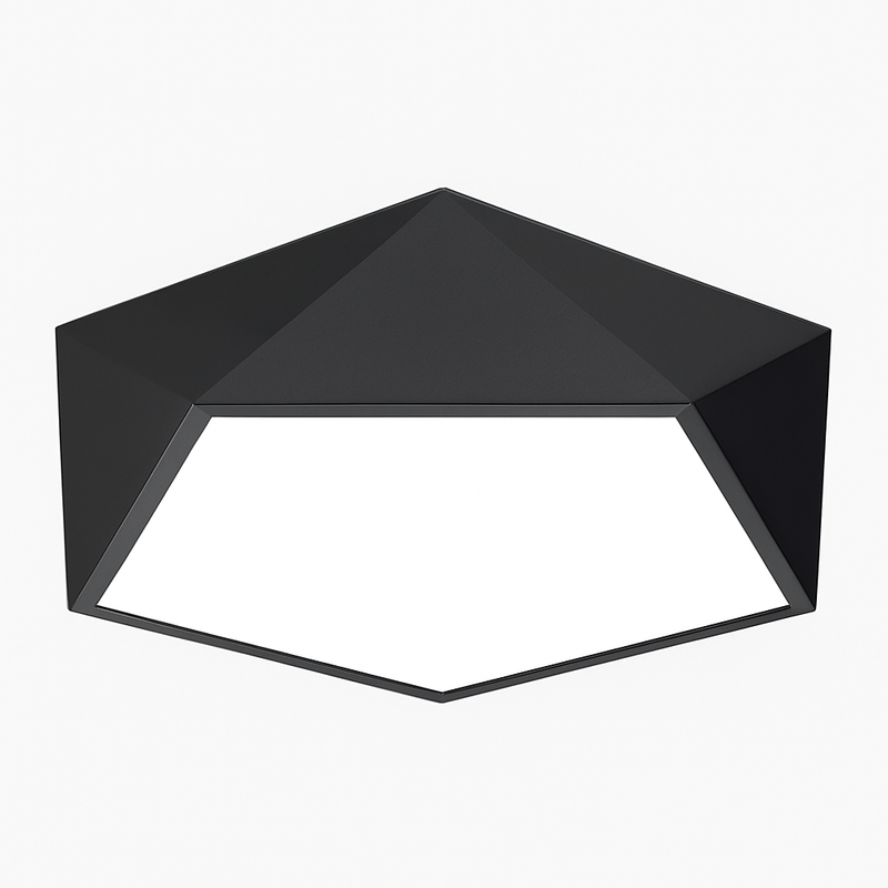 Plafonnier LED design géométrique en diamant