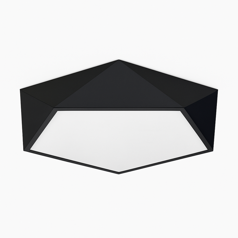 Plafonnier LED design géométrique en diamant