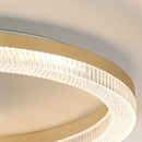 plafonnier led design moderne et simple en cristal doré rond et carré