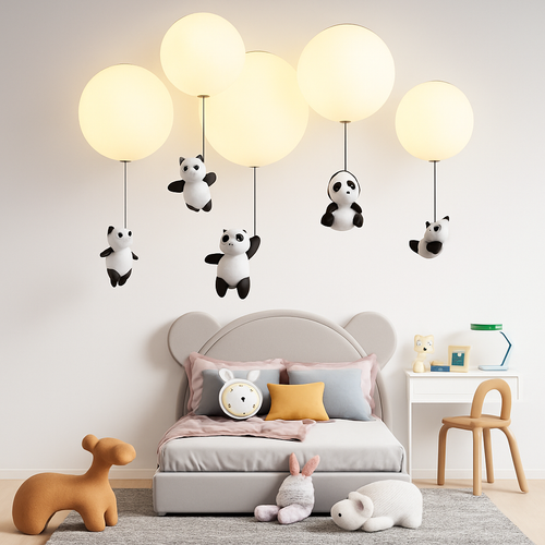 plafonnier led dessin animé belle ours pour enfants - vue 2 sur 26
