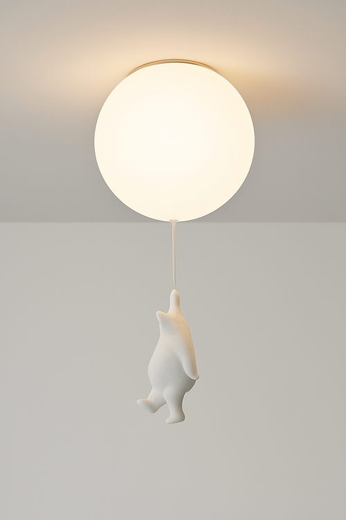 plafonnier led dessin animé belle ours pour enfants - vue 6 sur 26