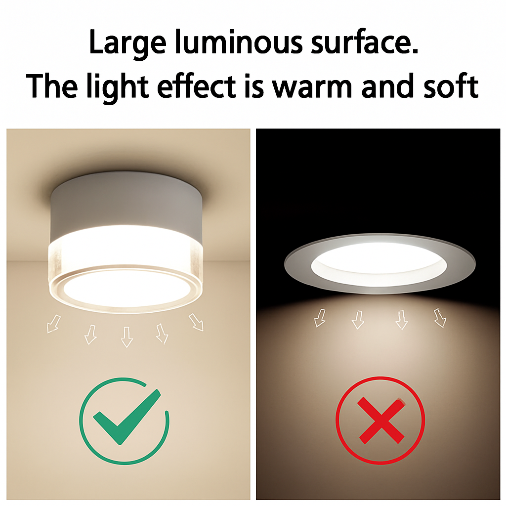 plafonnier led dimmable nordique montage surface design moderne - vue 7 sur 6