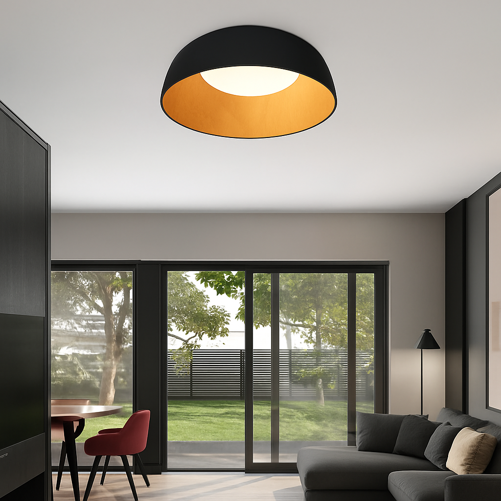 plafonnier à led en bois design moderne pour décoration intérieure