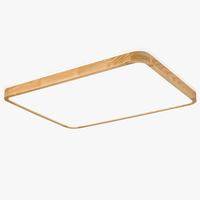 plafonnier led en bois véritable au design moderne idéal pour toutes pièces