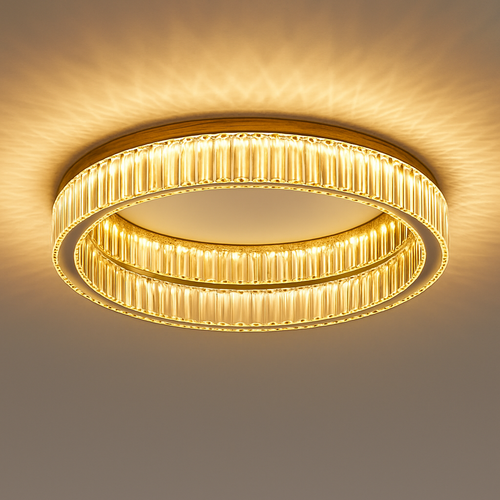 plafonnier led en cristal italien design haut de gamme pour décoration intérieure
