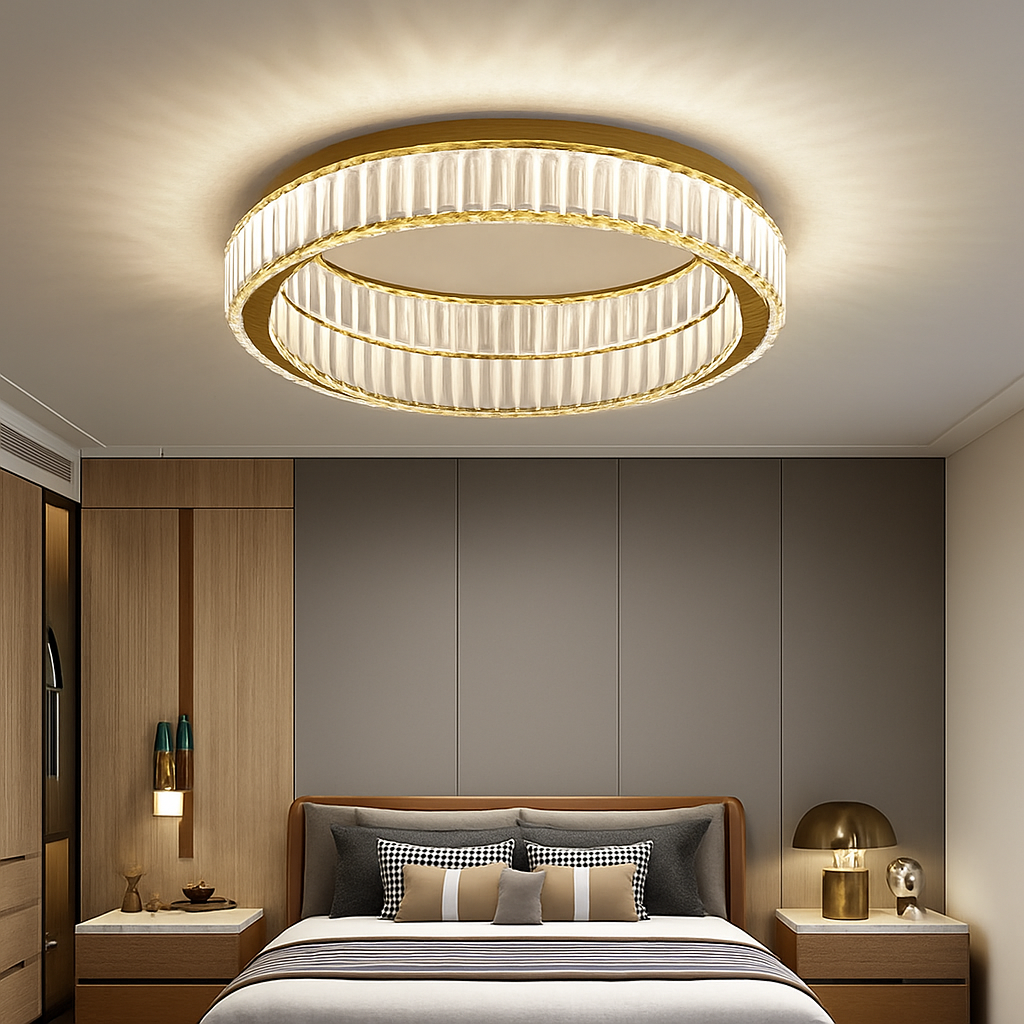 plafonnier led en cristal italien design haut de gamme pour décoration intérieure - vue 7 sur 8