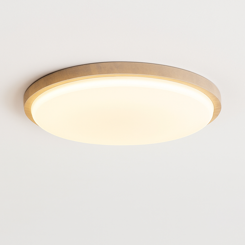 Plafonnier Led en travertin jaune