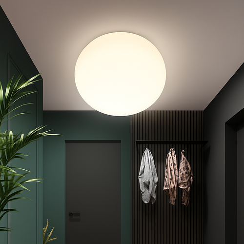 Nordic minimalist LED glass ceiling light decorative - vue 2 sur 8