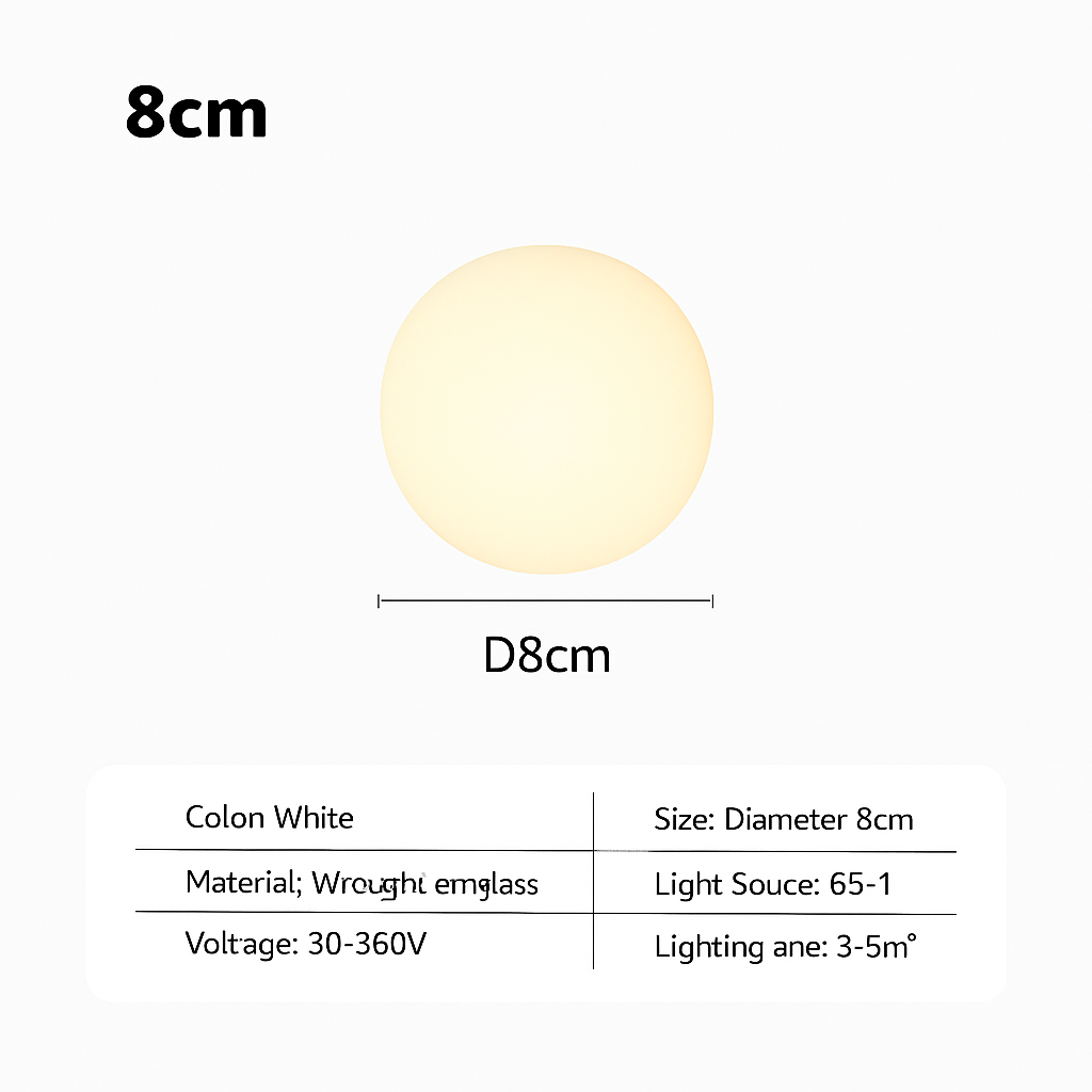 Nordic minimalist LED glass ceiling light decorative