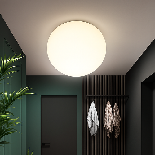 Nordic minimalist glass LED ceiling light decorative fixture - vue 2 sur 8