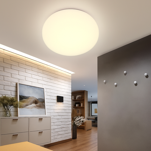 Nordic minimalist glass LED ceiling light decorative fixture - vue 3 sur 8