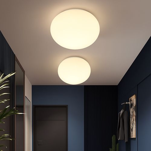 Nordic minimalist glass LED ceiling light decorative fixture - vue 4 sur 8