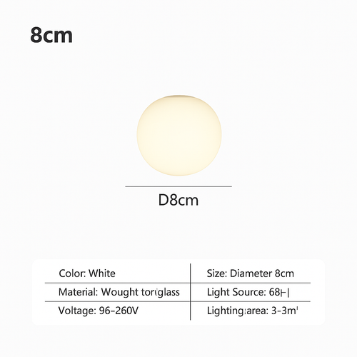 Nordic minimalist glass LED ceiling light decorative fixture