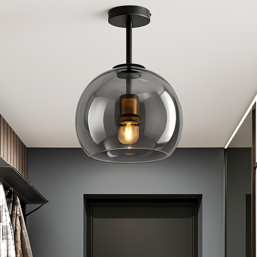 Plafonnier LED en verre minimaliste moderne