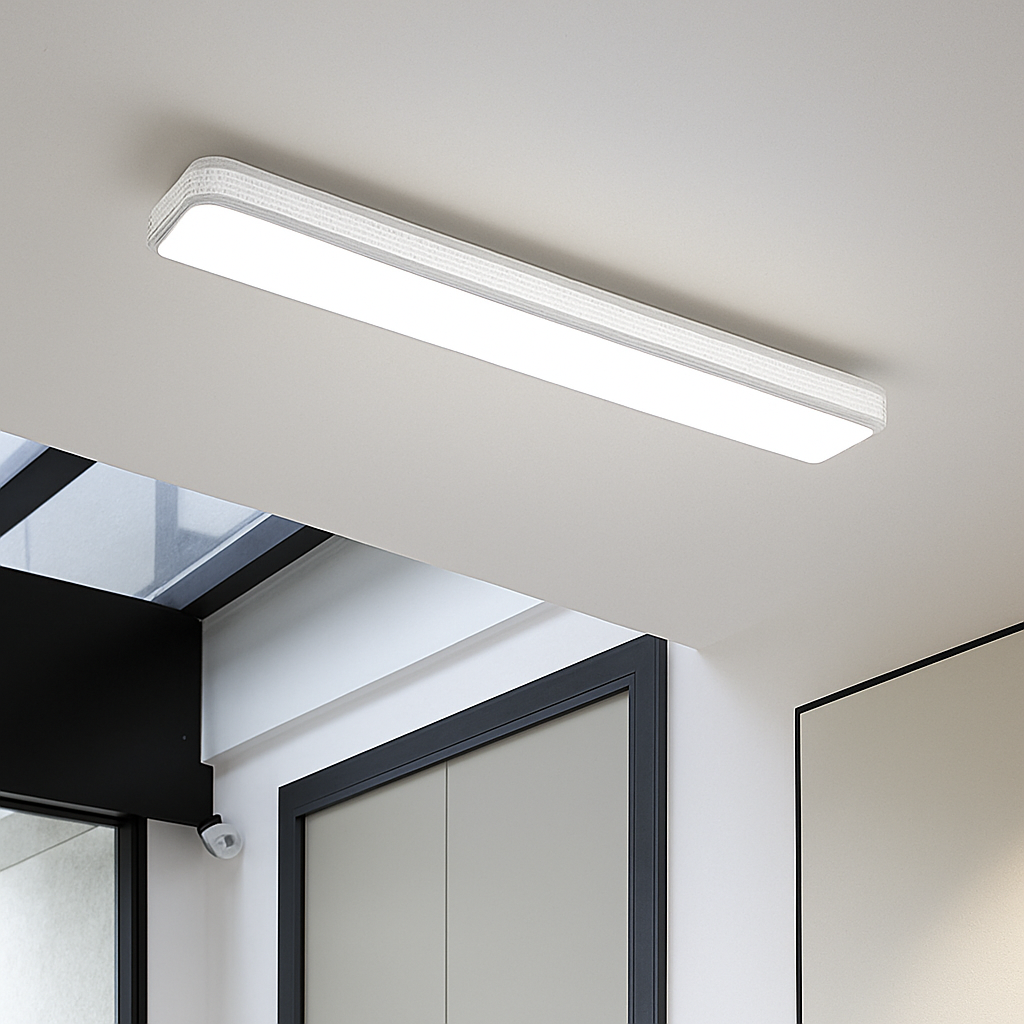 plafonnier led encastré rectangulaire minimaliste pour allée longue - vue 4 sur 21