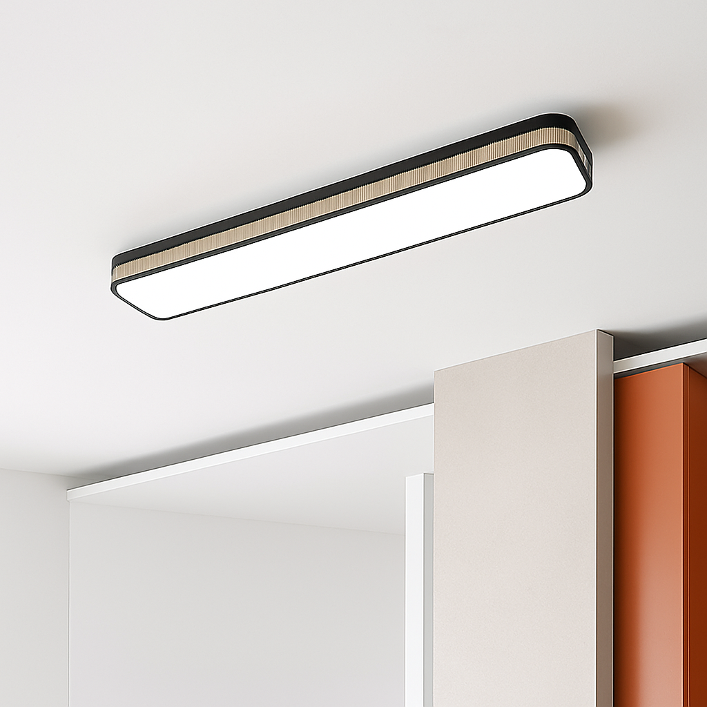 plafonnier led encastré rectangulaire minimaliste pour allée longue - vue 6 sur 21