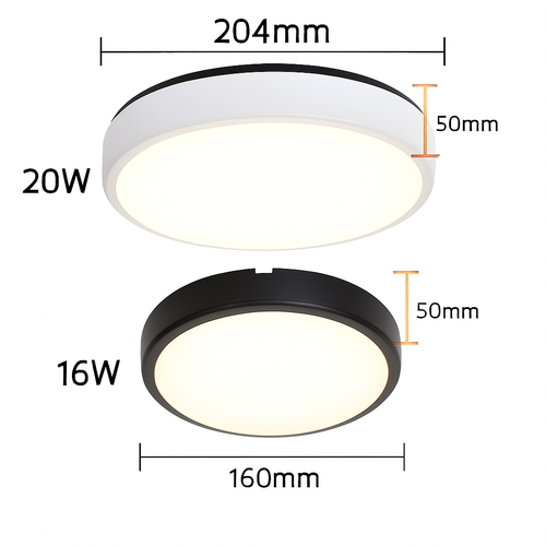 plafonnier led extérieur moderne étanche rond montage en surface