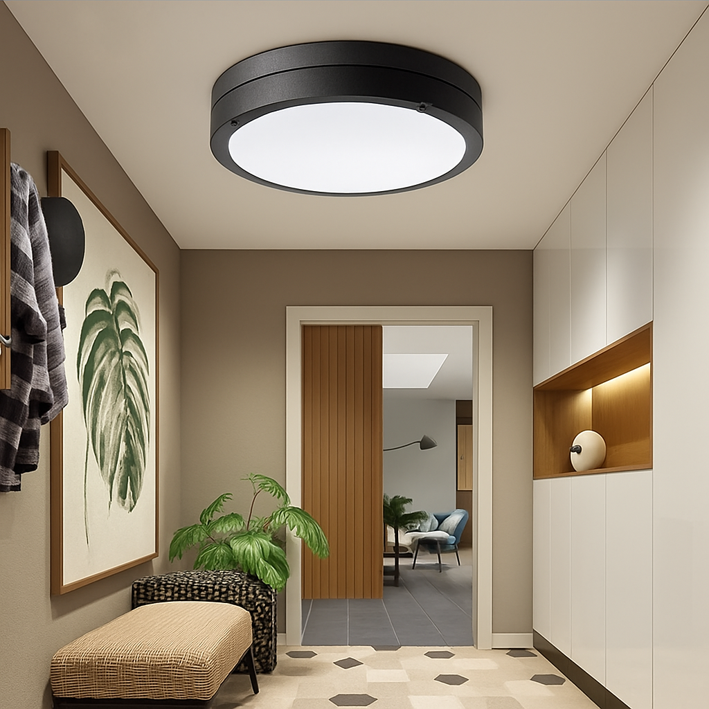 plafonnier led extérieur moderne étanche rond montage en surface - vue 6 sur 6