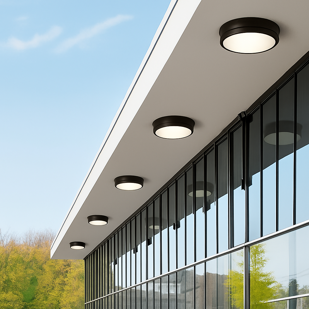 plafonnier led extérieur étanche pour jardin et porche - vue 6 sur 9