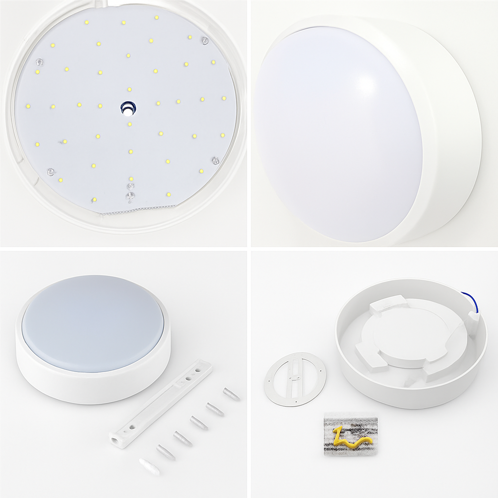 plafonnier led extérieur étanche pour jardin et porche - vue 7 sur 9