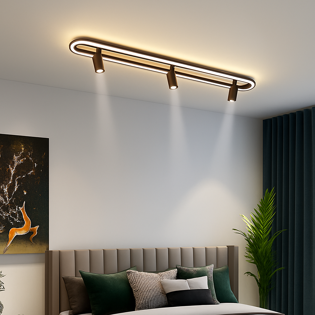 plafonnier led minimaliste art déco pour éclairage intérieur hôtel maison - vue 5 sur 18