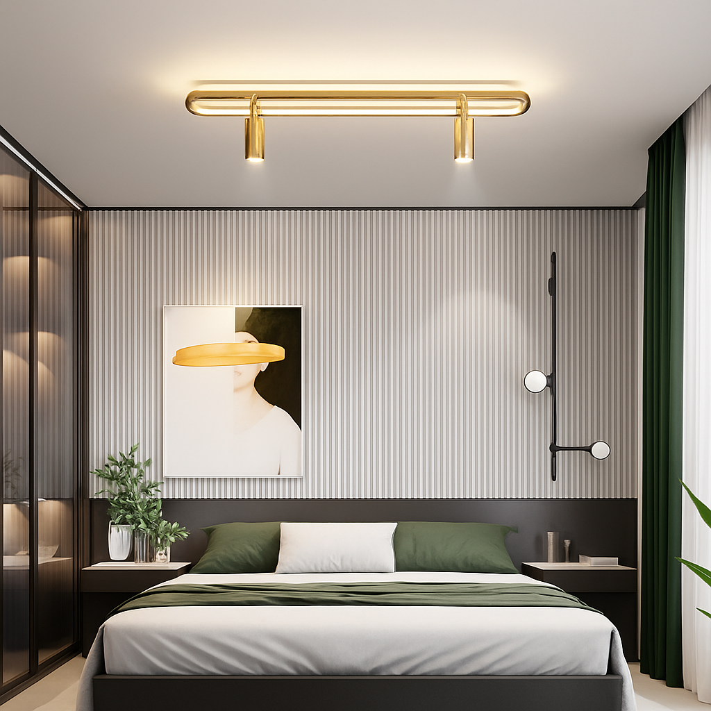 plafonnier led minimaliste art déco pour éclairage intérieur hôtel maison - vue 6 sur 18
