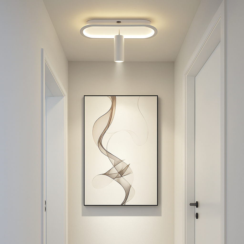 plafonnier led minimaliste art déco pour éclairage intérieur hôtel maison - vue 7 sur 18