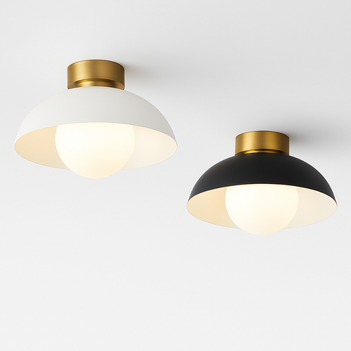 Minimalist iron LED ceiling light for interior decoration - vue 2 sur 12