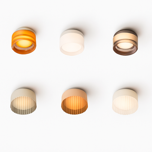Minimalist glass nordic style LED ceiling light for interiors - vue 7 sur 13