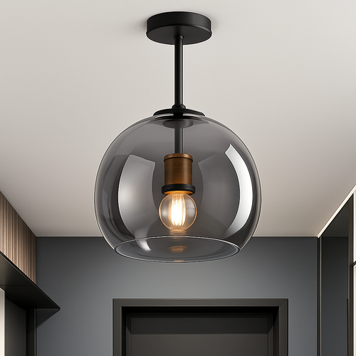Modern minimalist LED ceiling light with Nordic texture, creative lighting - vue 2 sur 20