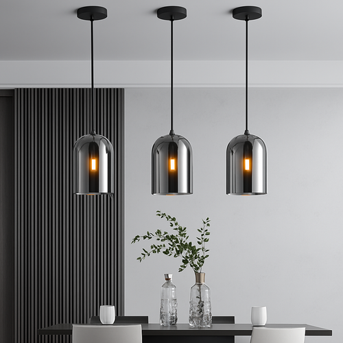 Modern minimalist LED ceiling light with Nordic texture, creative lighting - vue 5 sur 20