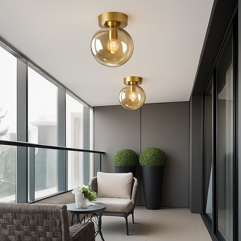 Modern minimalist LED ceiling light with Nordic texture, creative lighting - vue 5 sur 20