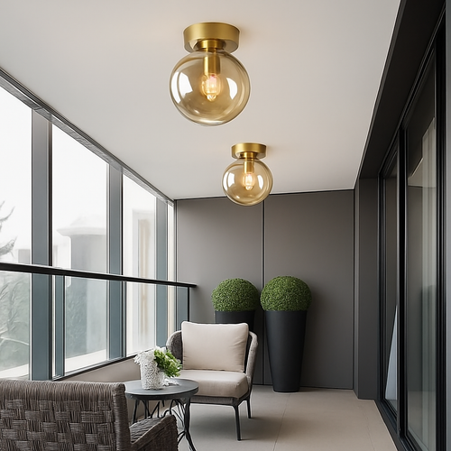 Modern minimalist LED ceiling light with Nordic texture, creative lighting - vue 6 sur 20