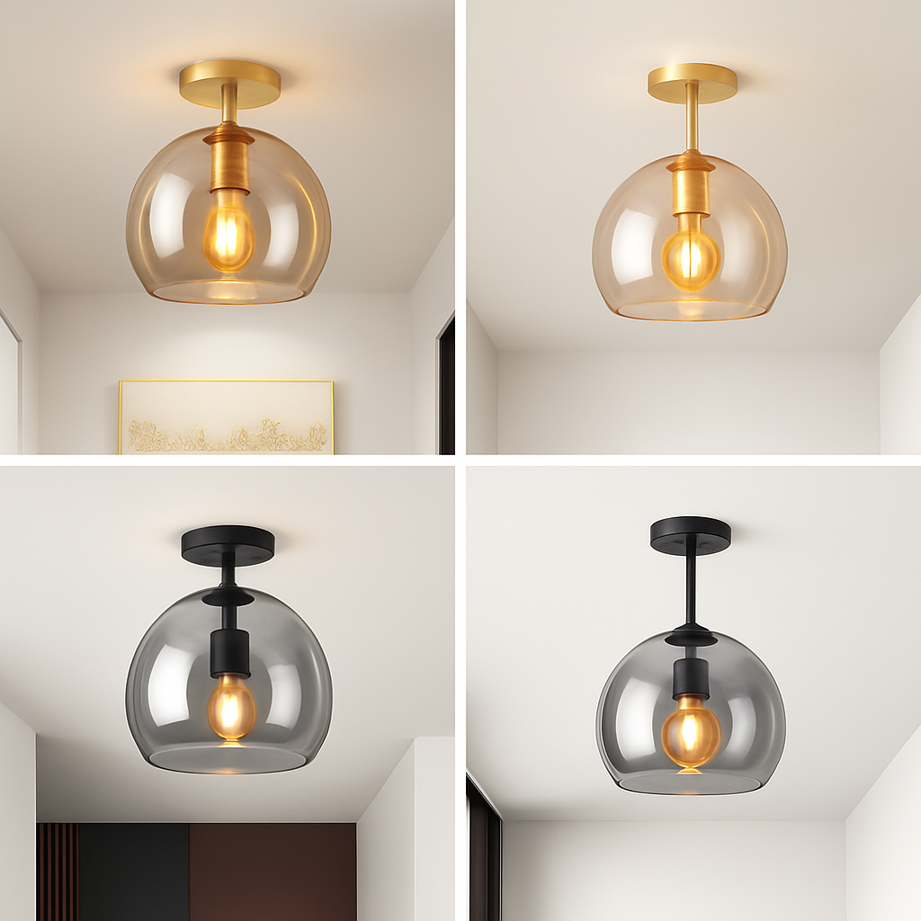 Modern minimalist LED ceiling light with Nordic texture, creative lighting - vue 6 sur 20