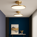 Minimalist LED ceiling light gold black copper bedroom living room hallway