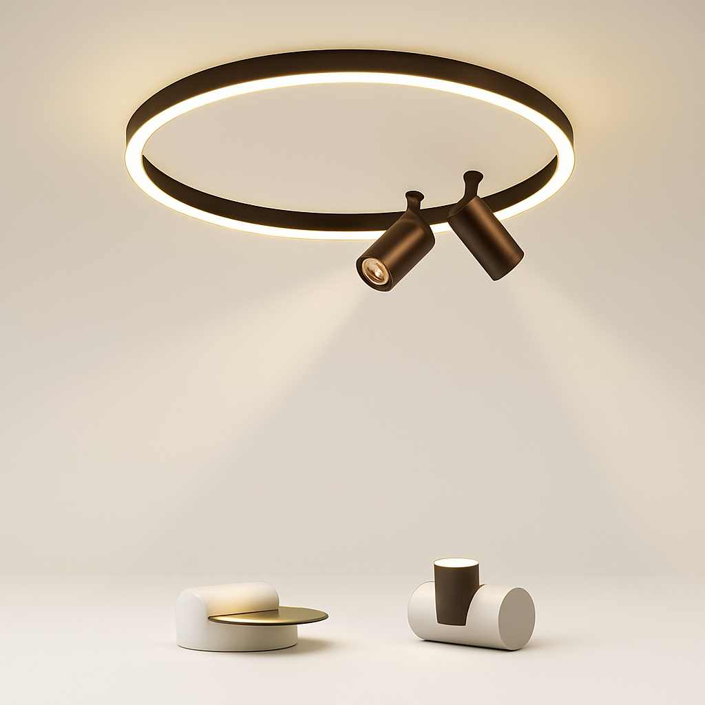 plafonnier led moderne avec projecteur pour décoration intérieure - vue 3 sur 18