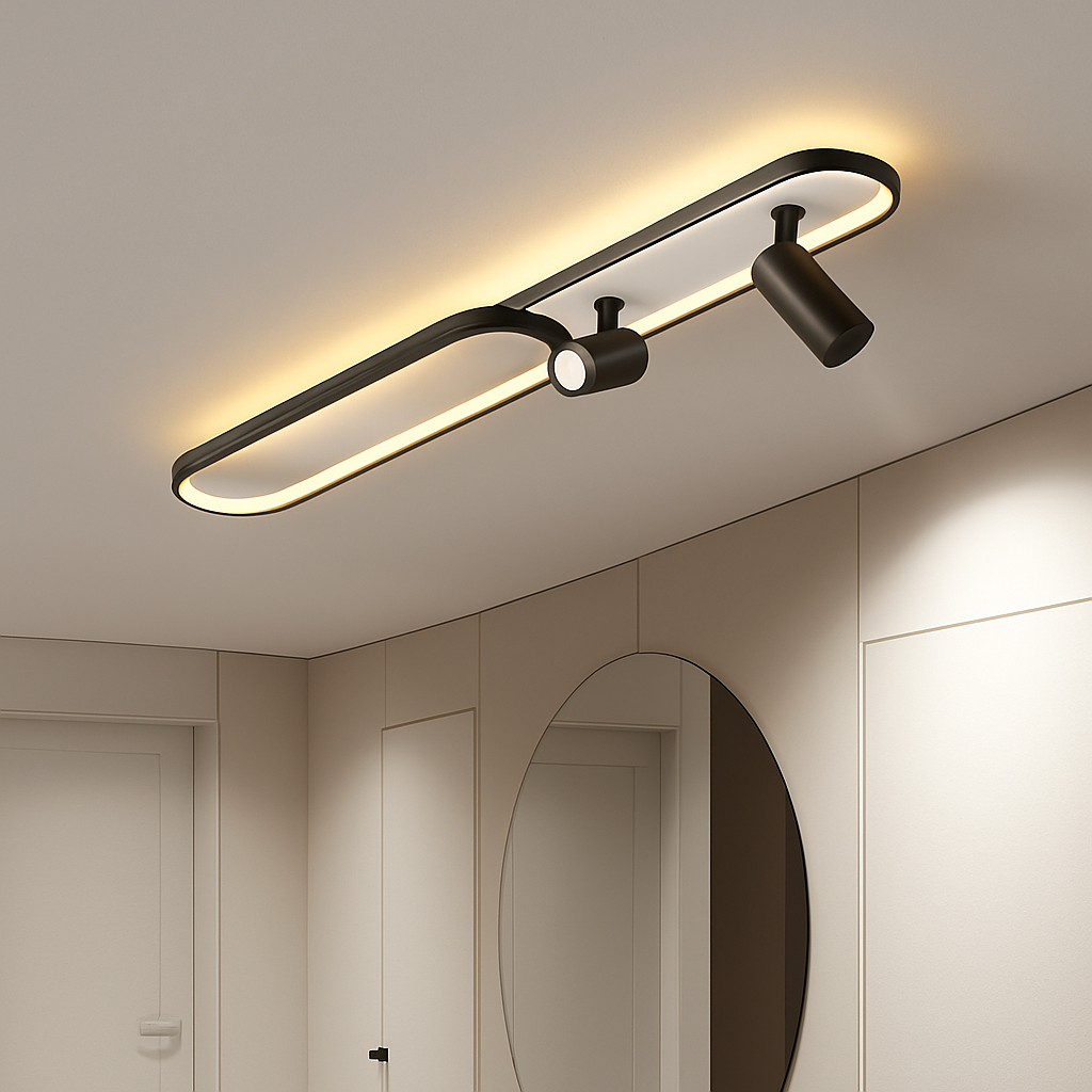 plafonnier led moderne avec projecteur pour décoration intérieure - vue 5 sur 18